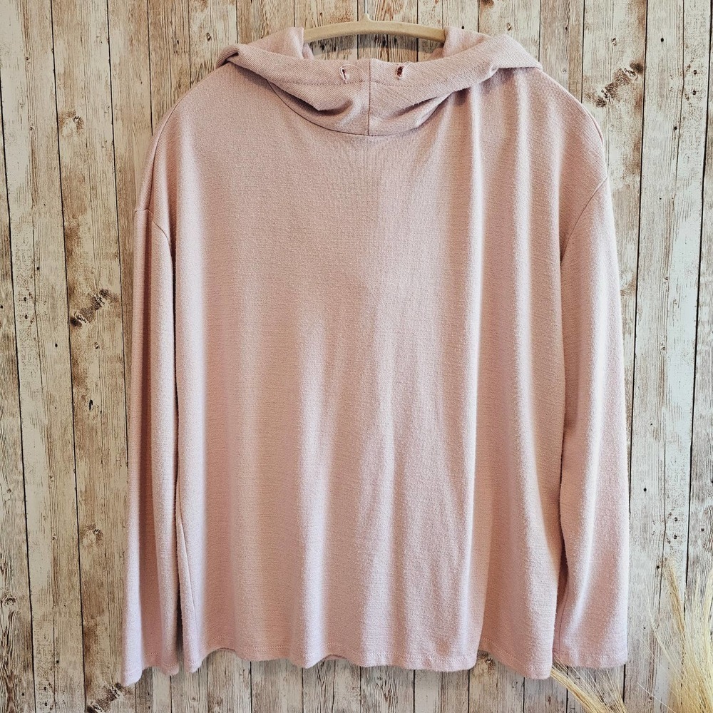 WORKSHOP Republic Clothing Womens Pullover Hoodie Top Rose  Size S